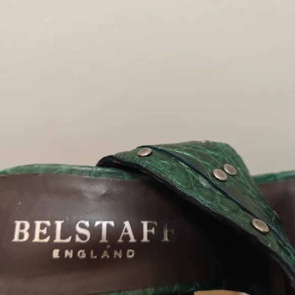 Belstaff Emerald Crocodile-Embossed Sandals - Picture 4 of 7